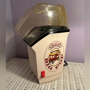 Vintage 70s-80s Sunbeam Hot Pop Popcorn Maker PM-1 Retro Cream Air Popper